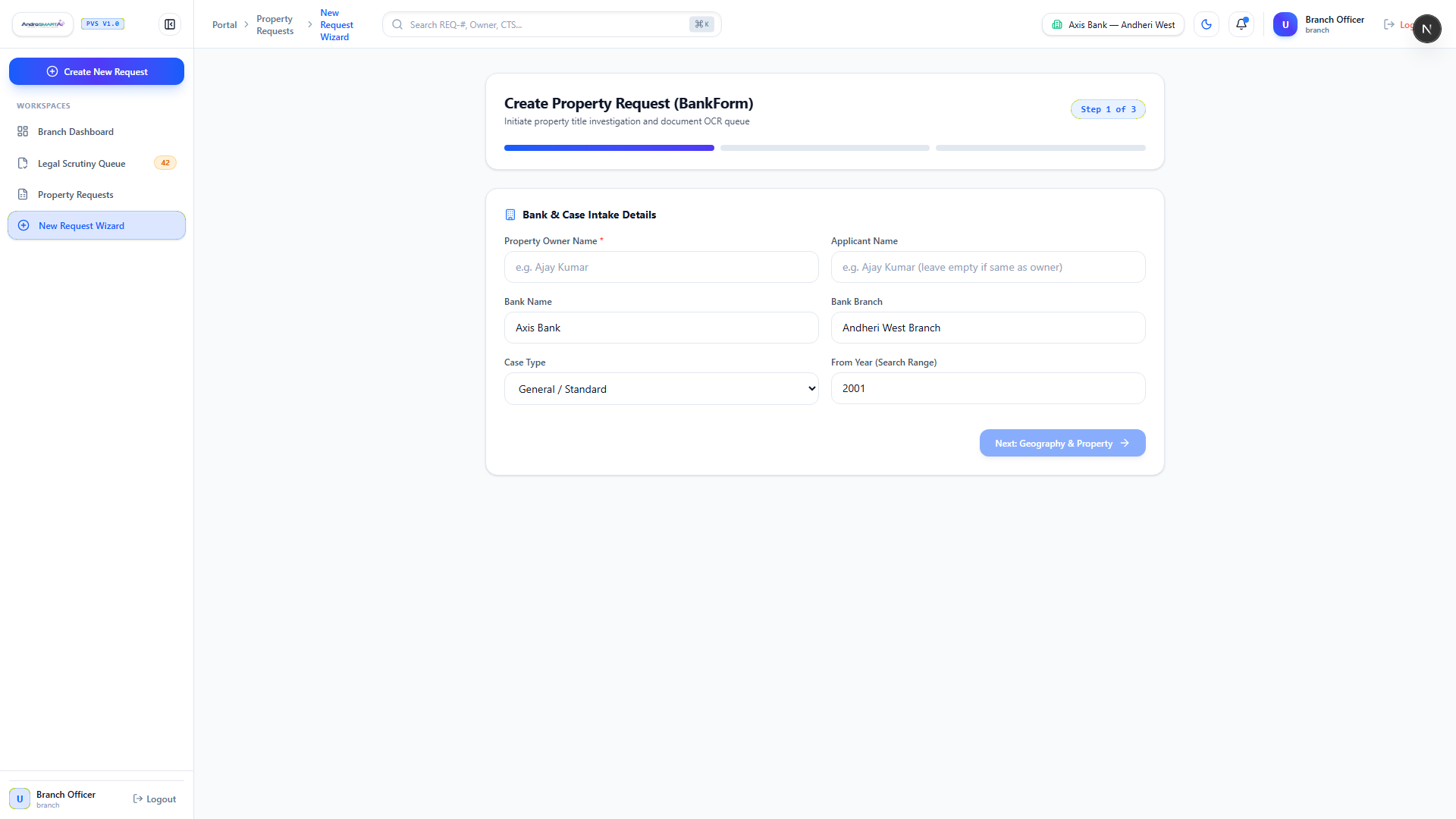 Smart Application Intake