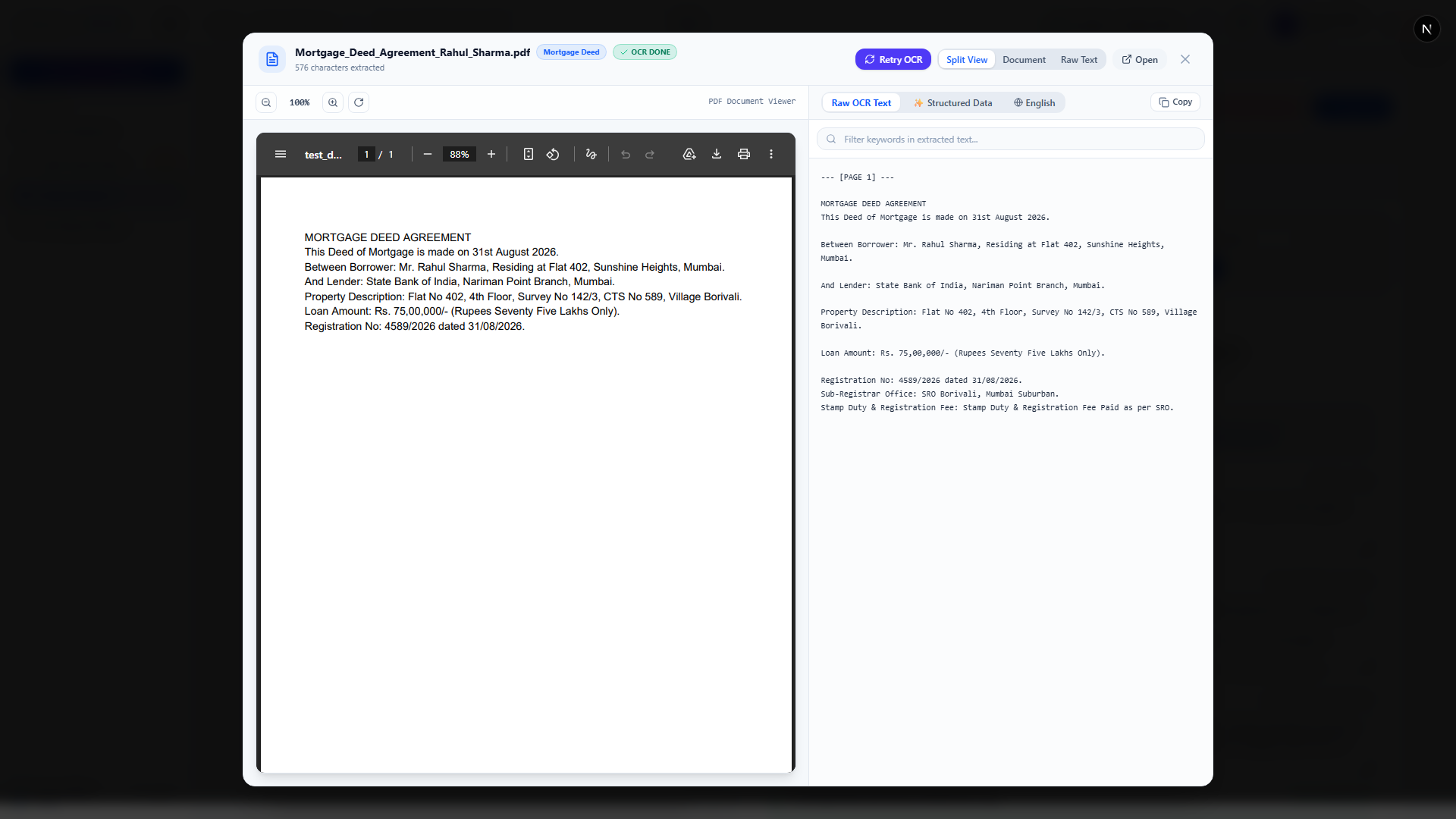 Live Document Scrutinizer & TSR Editor